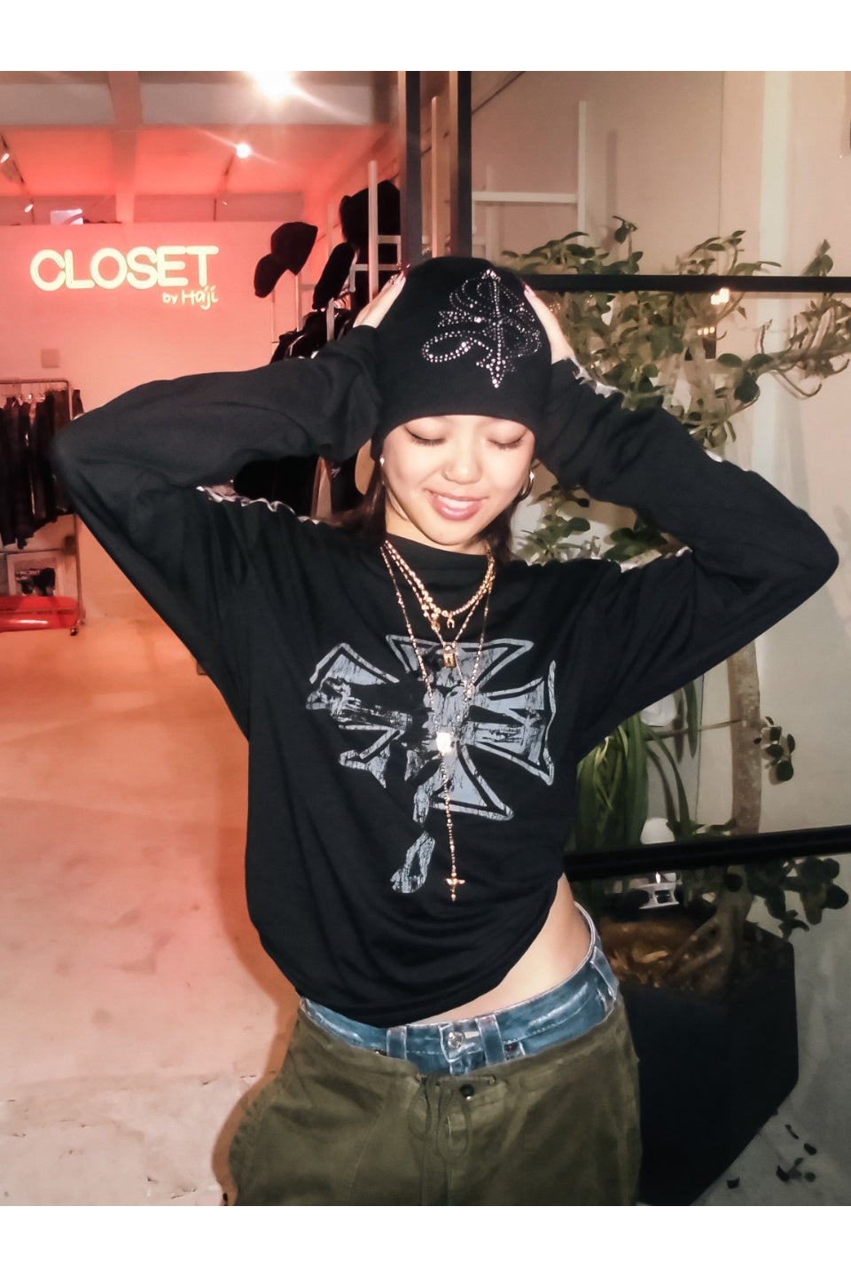 SUPPLIER サプライヤー｜Rhinestone Cross Beanie ライン