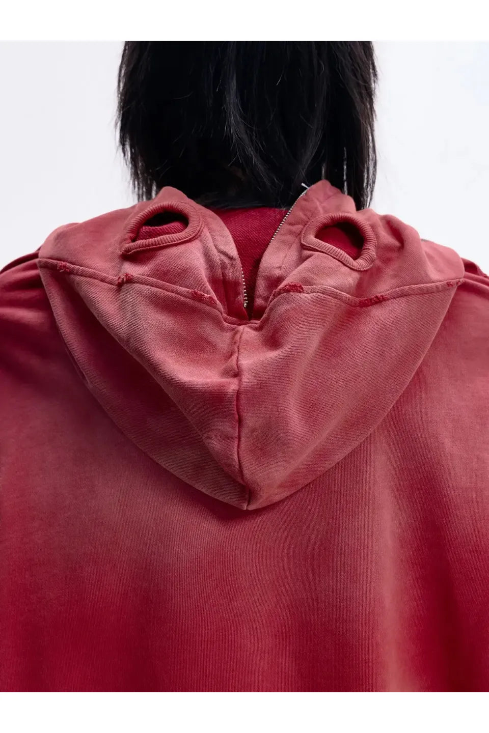 Ripped Full Zip Face Mask Hoodie