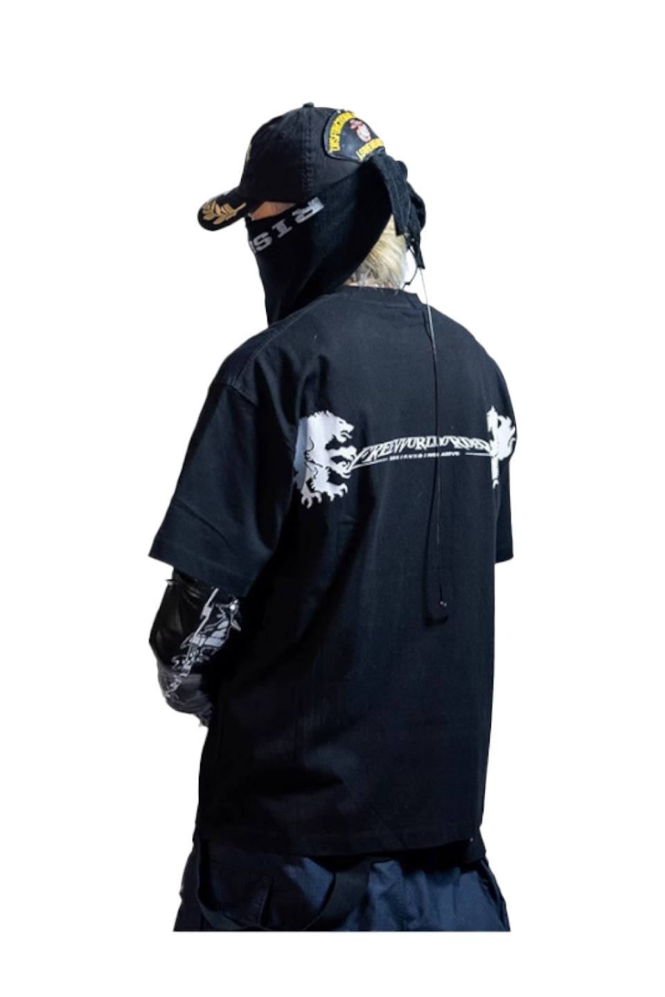 Rise Above Wolf Print T-Shirt