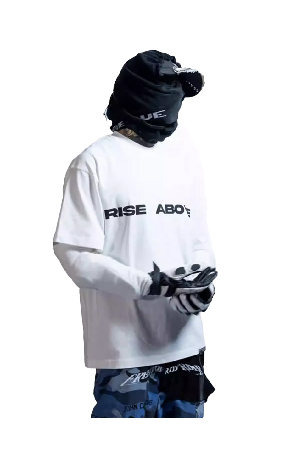 Rise Above Wolf Print T-Shirt