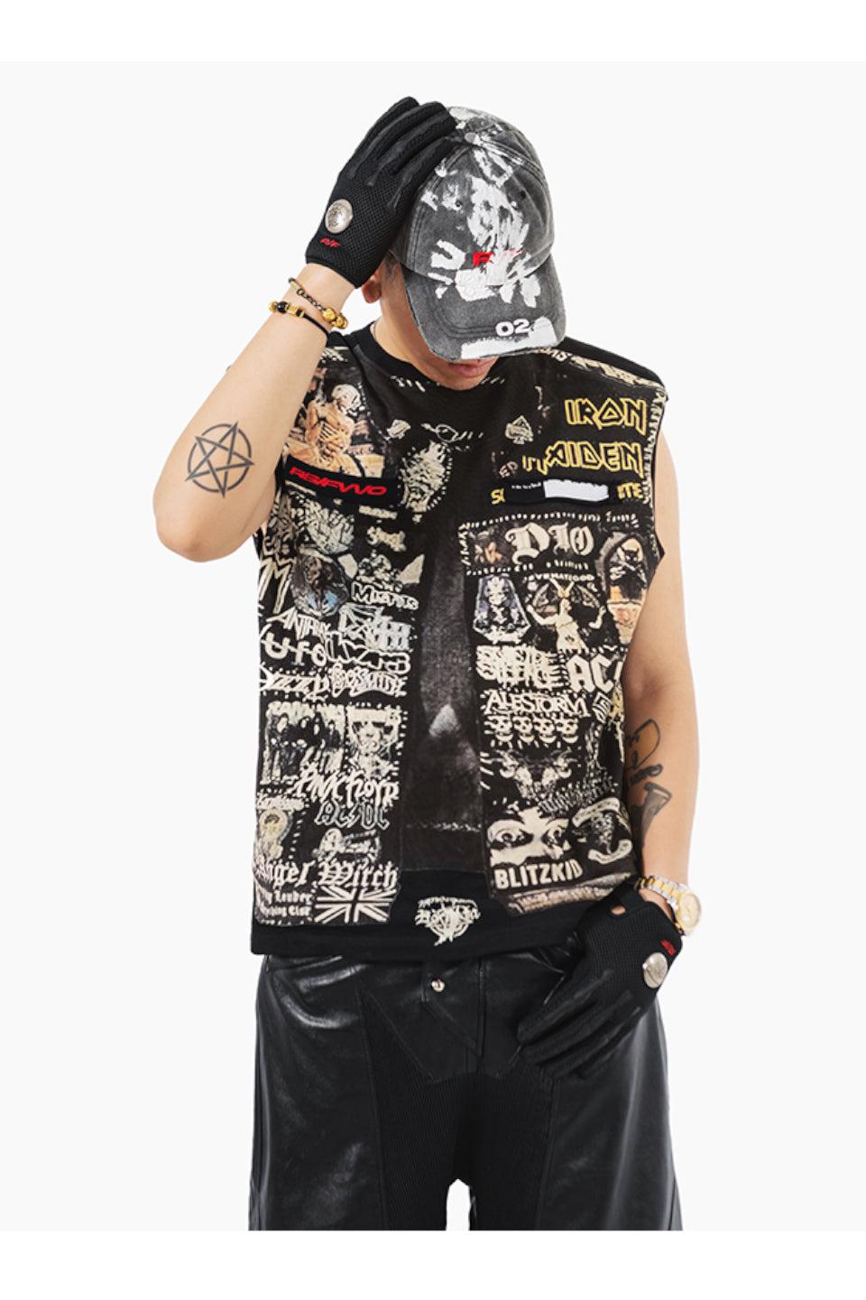 Rock Graffiti Shoulder Vest