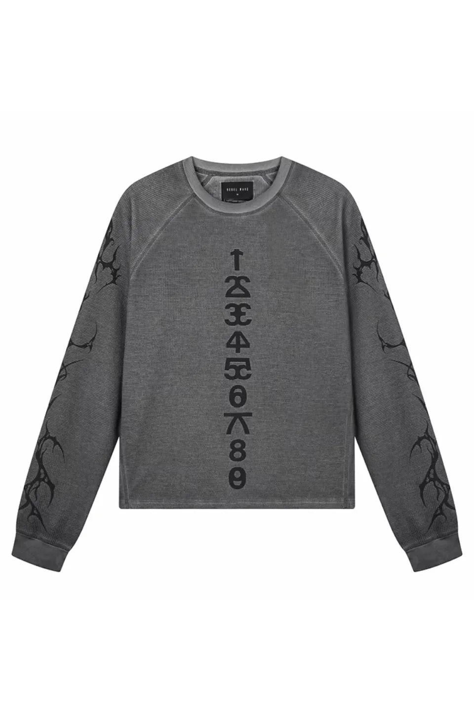 Sanskrit Number Waffle LS Tee