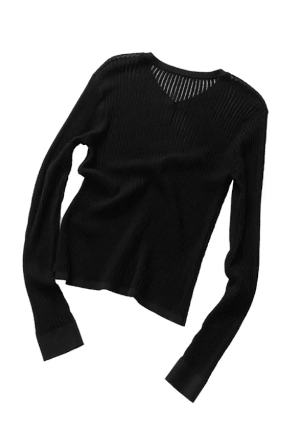Sheer V Neck Knit
