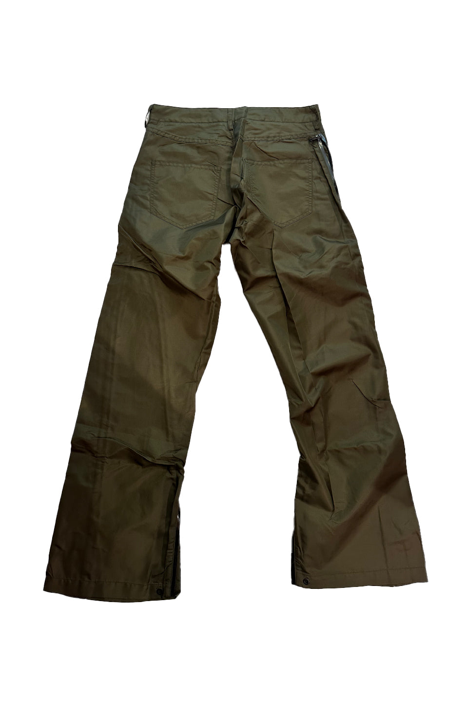 Side Zip Deformation Nylon Pants