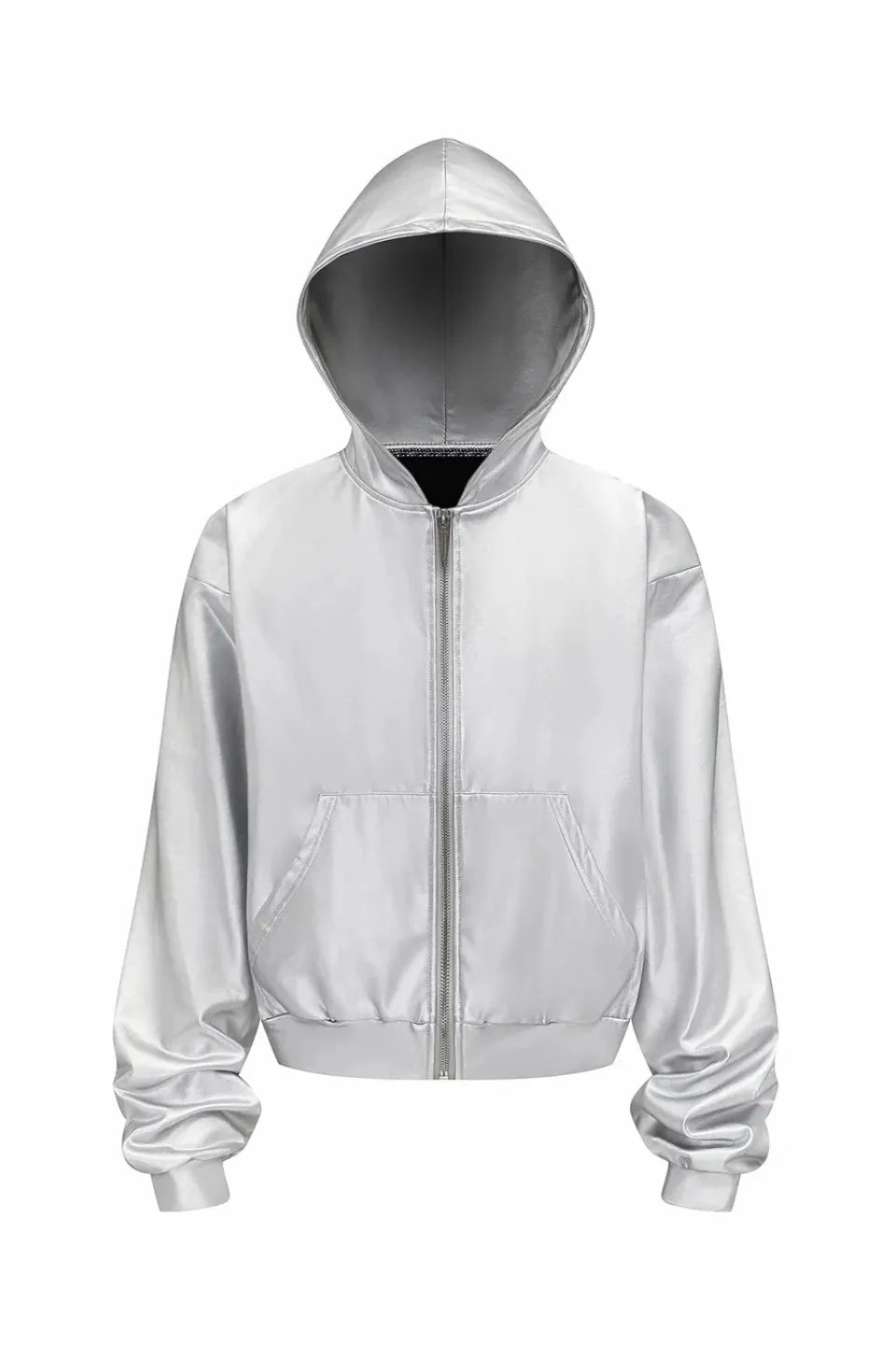 Silver Zip Up Hoodie