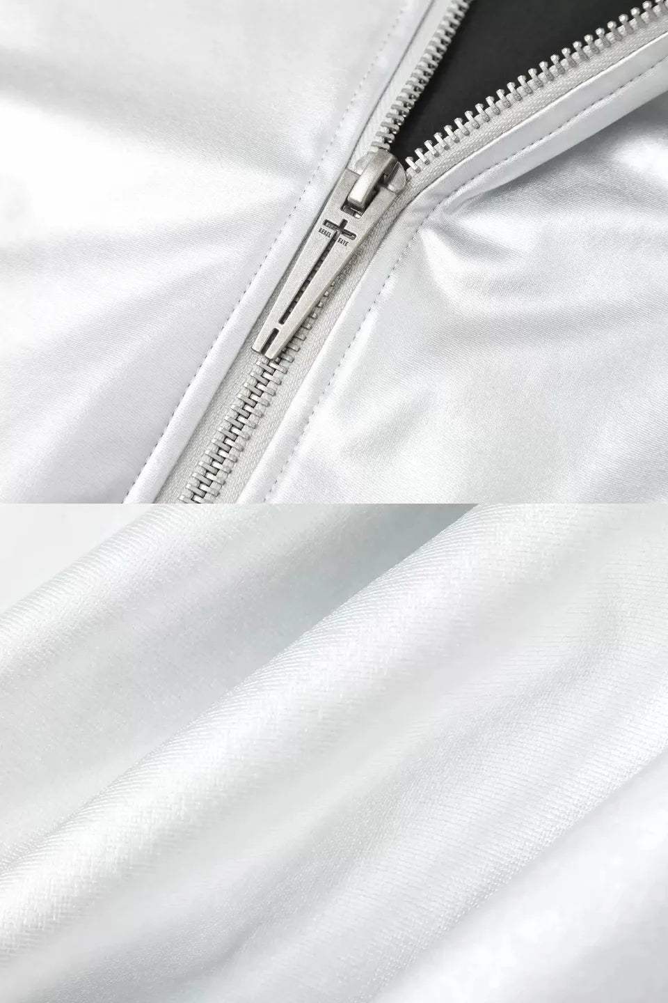 Silver Zip Up Hoodie