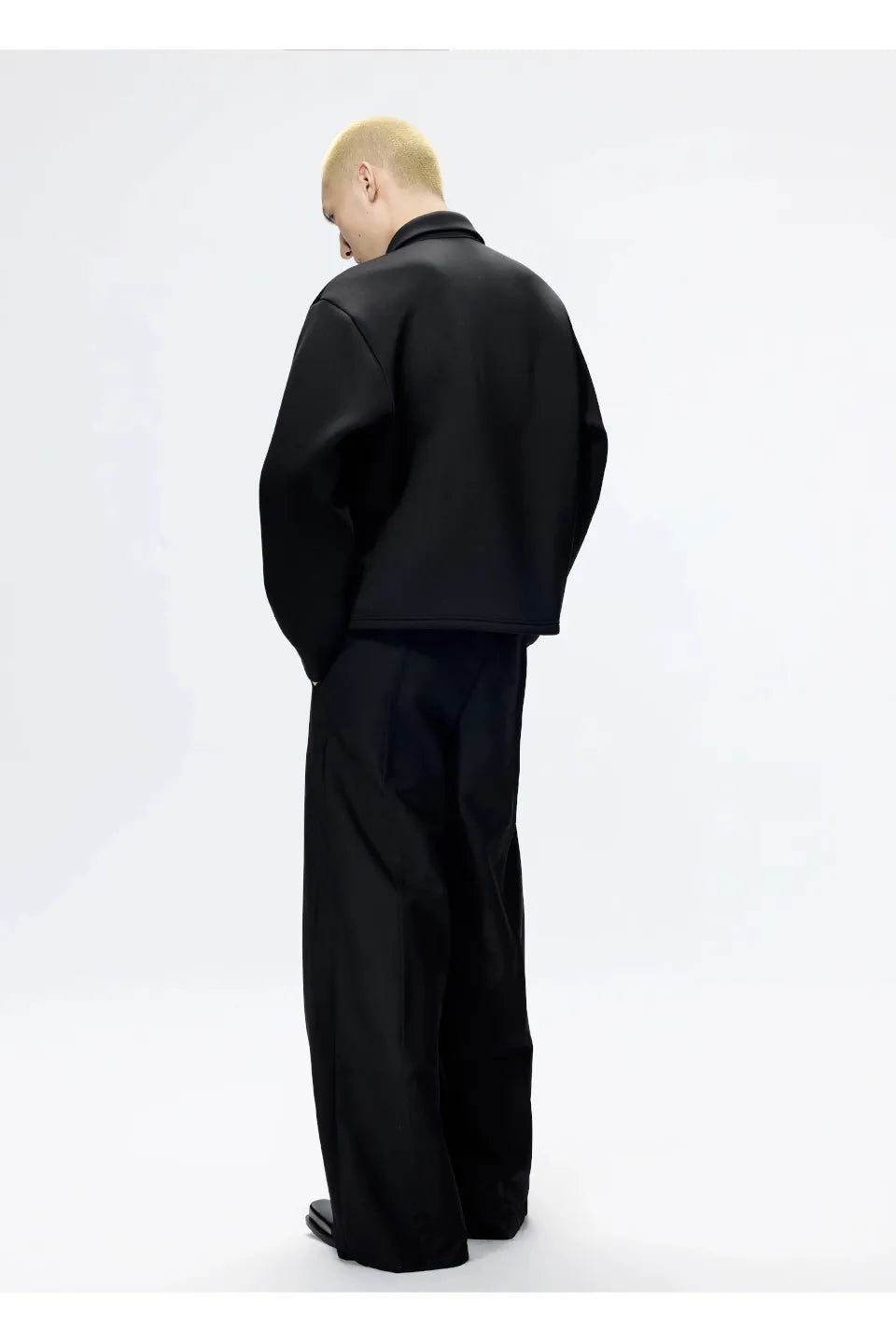 Slant Collar Polo Sweatshirt