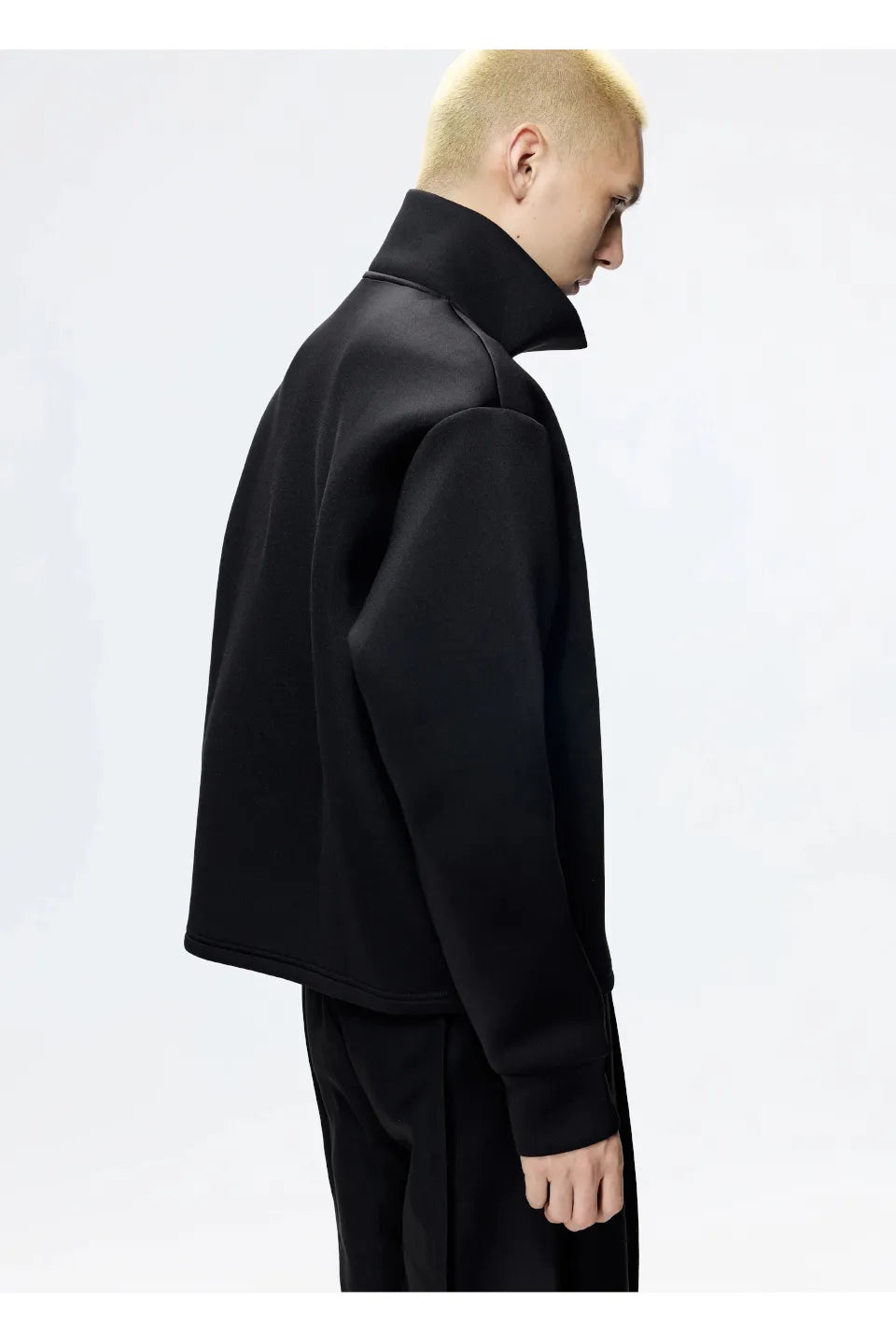 Slant Collar Polo Sweatshirt