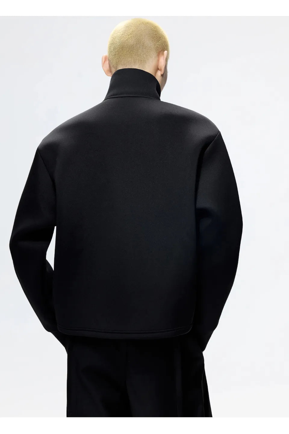 Slant Collar Polo Sweatshirt