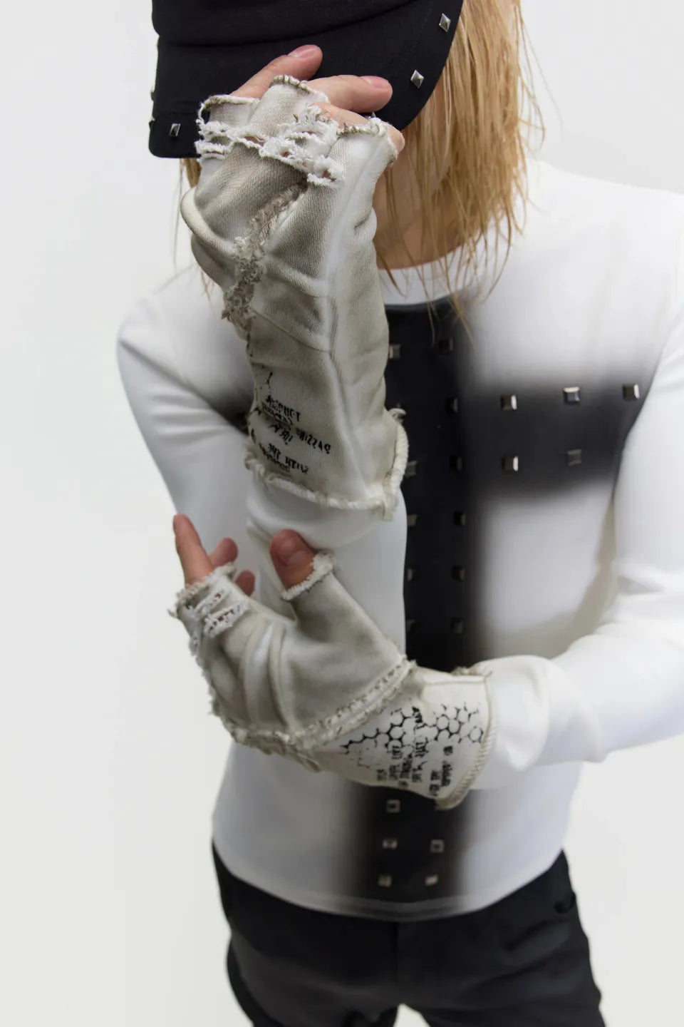 Slash Wash Fingerless Gloves