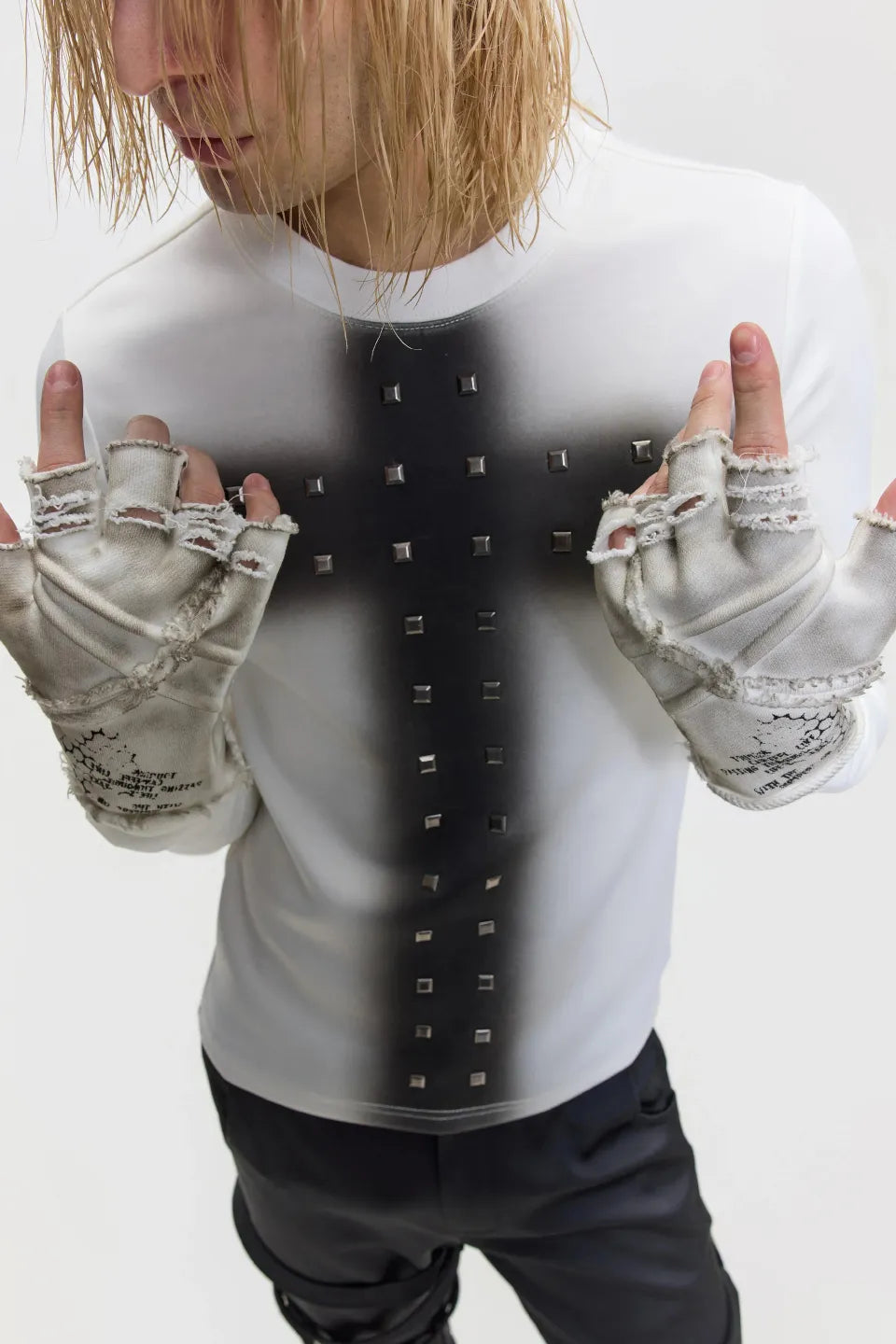 Slash Wash Fingerless Gloves