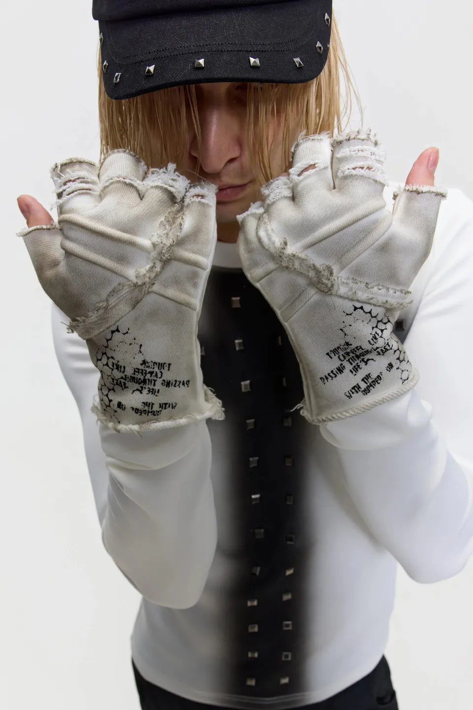 Slash Wash Fingerless Gloves