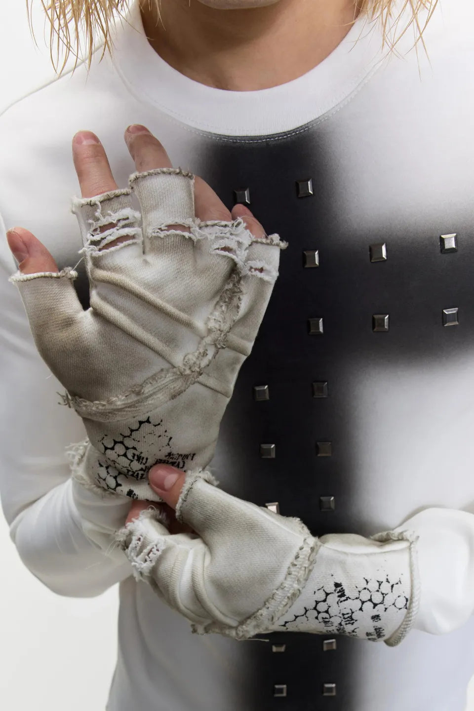 Slash Wash Fingerless Gloves