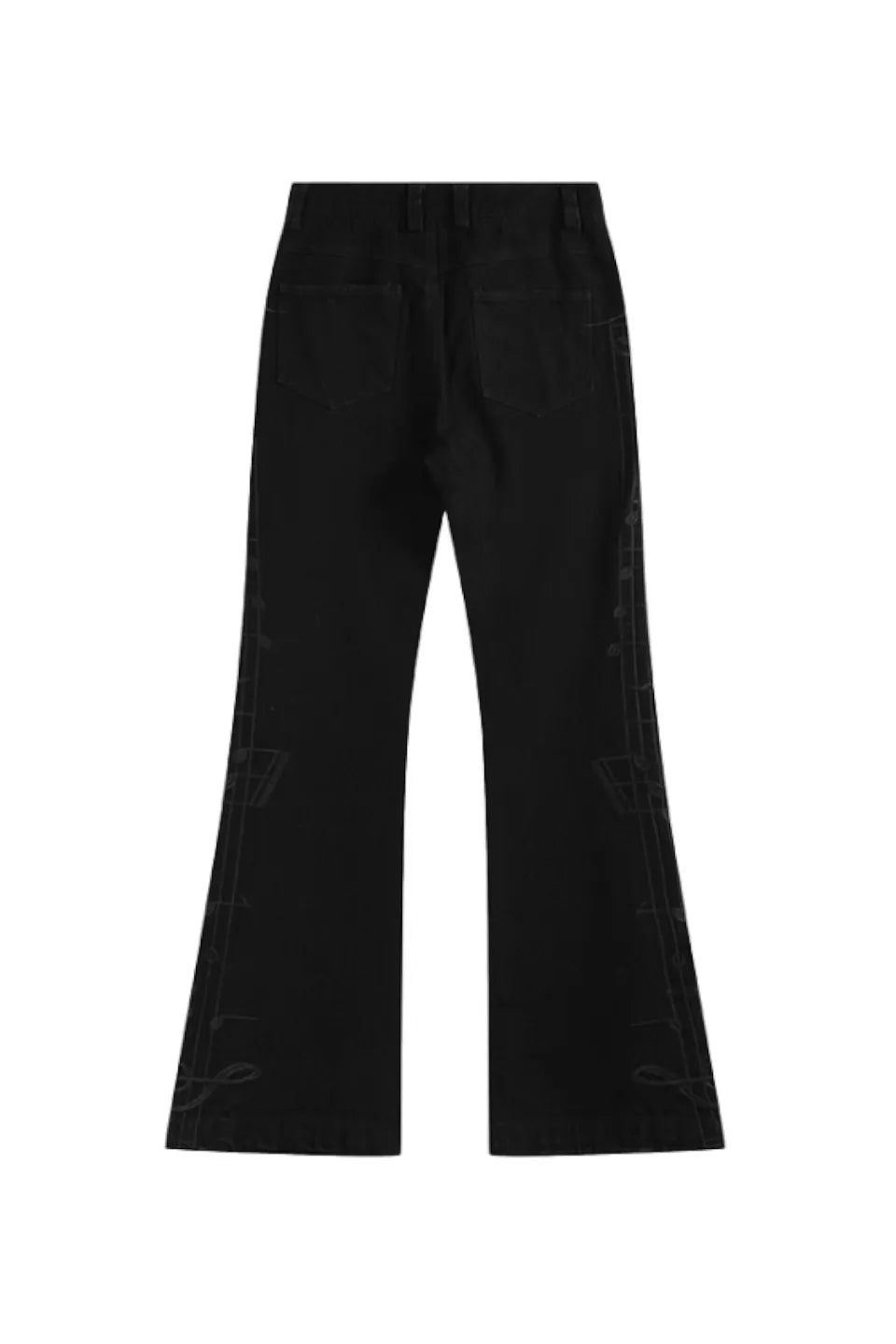 Slightly Flared Musical Notes Jeans