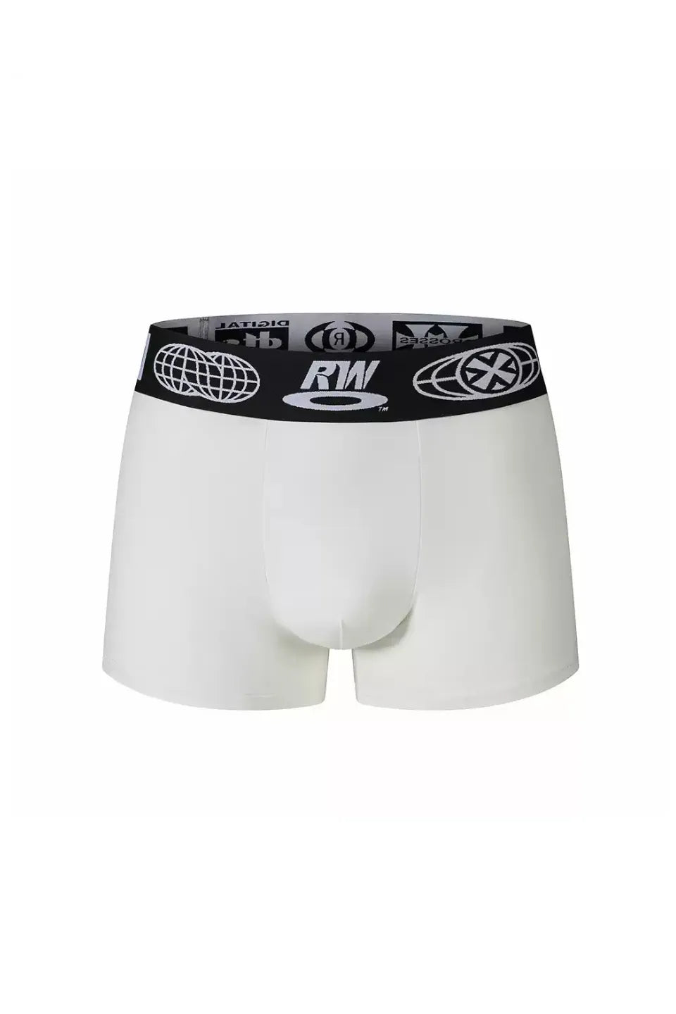 Slogan Waistband Ice Silk Boxer Shorts