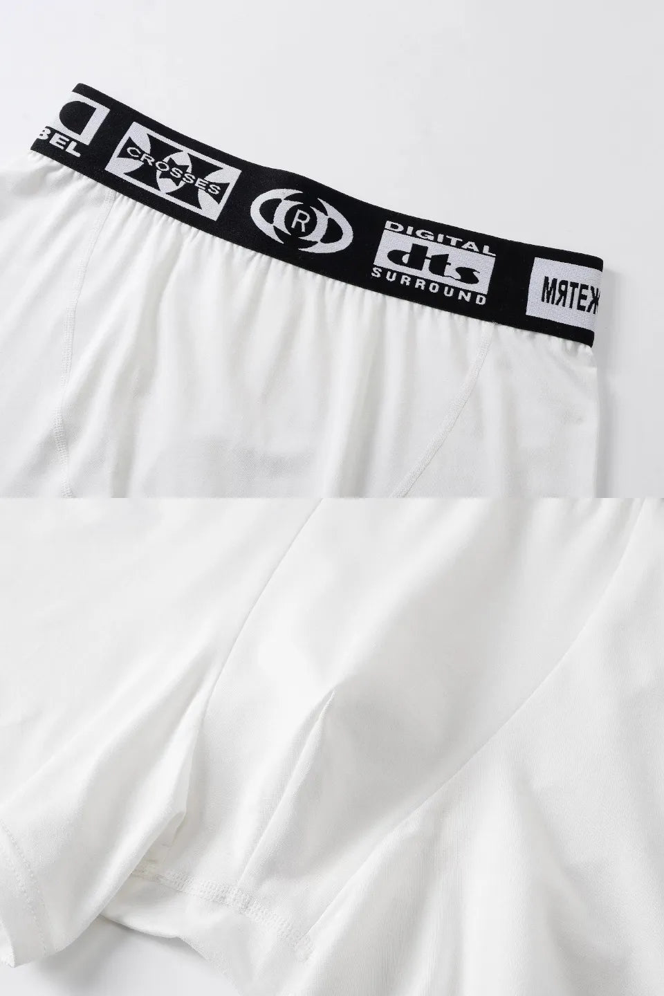 Slogan Waistband Ice Silk Boxer Shorts