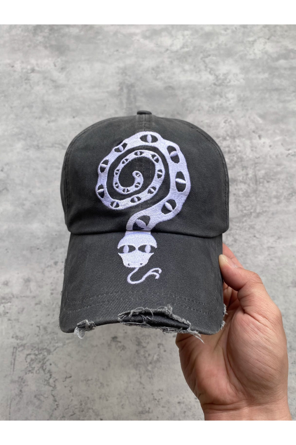 Snake Embroidery Baseball Cap