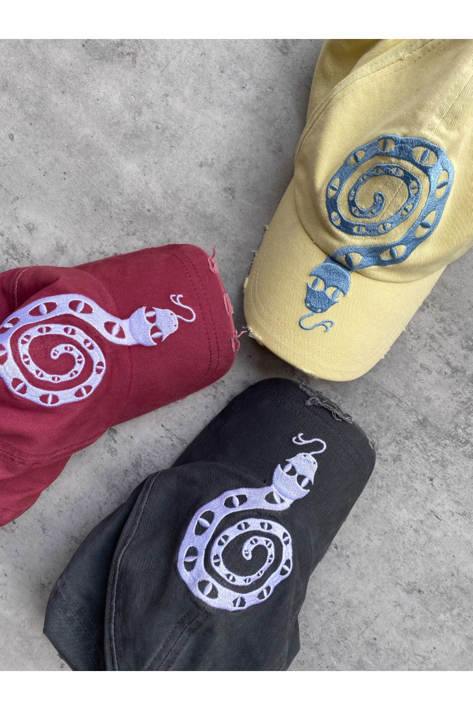 Snake Embroidery Baseball Cap