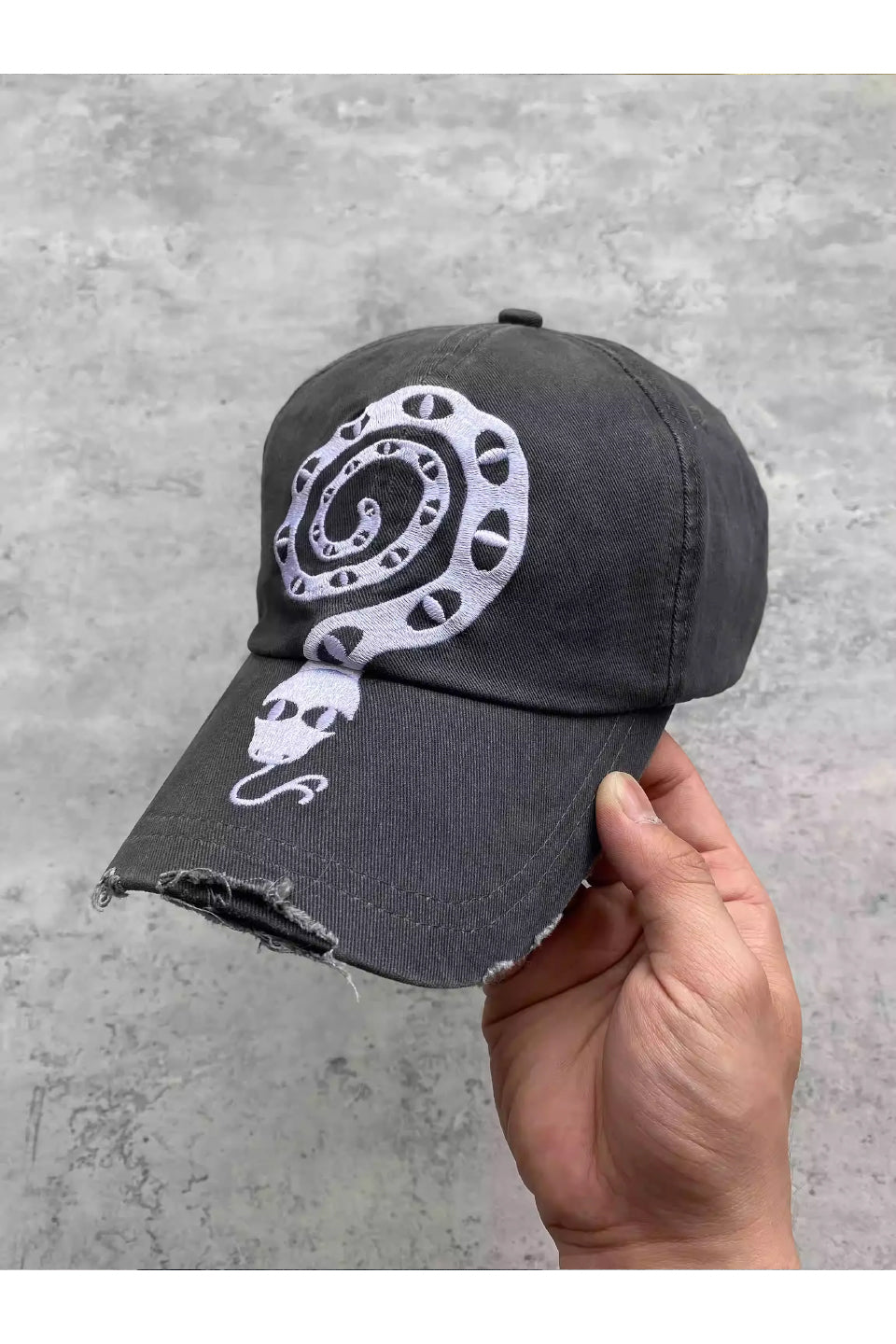 Snake Embroidery Baseball Cap