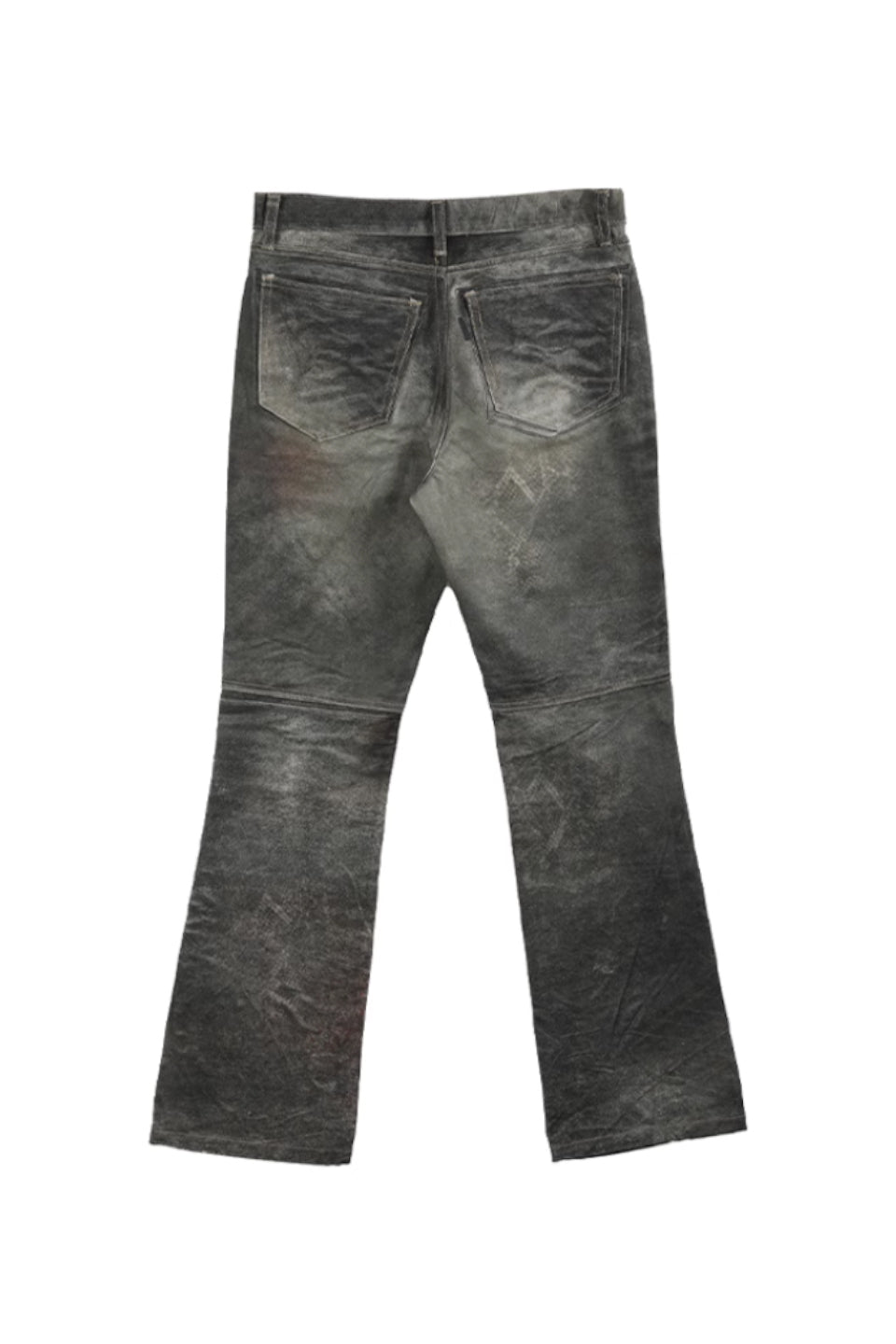 Snake Print Washed Canvas Pants