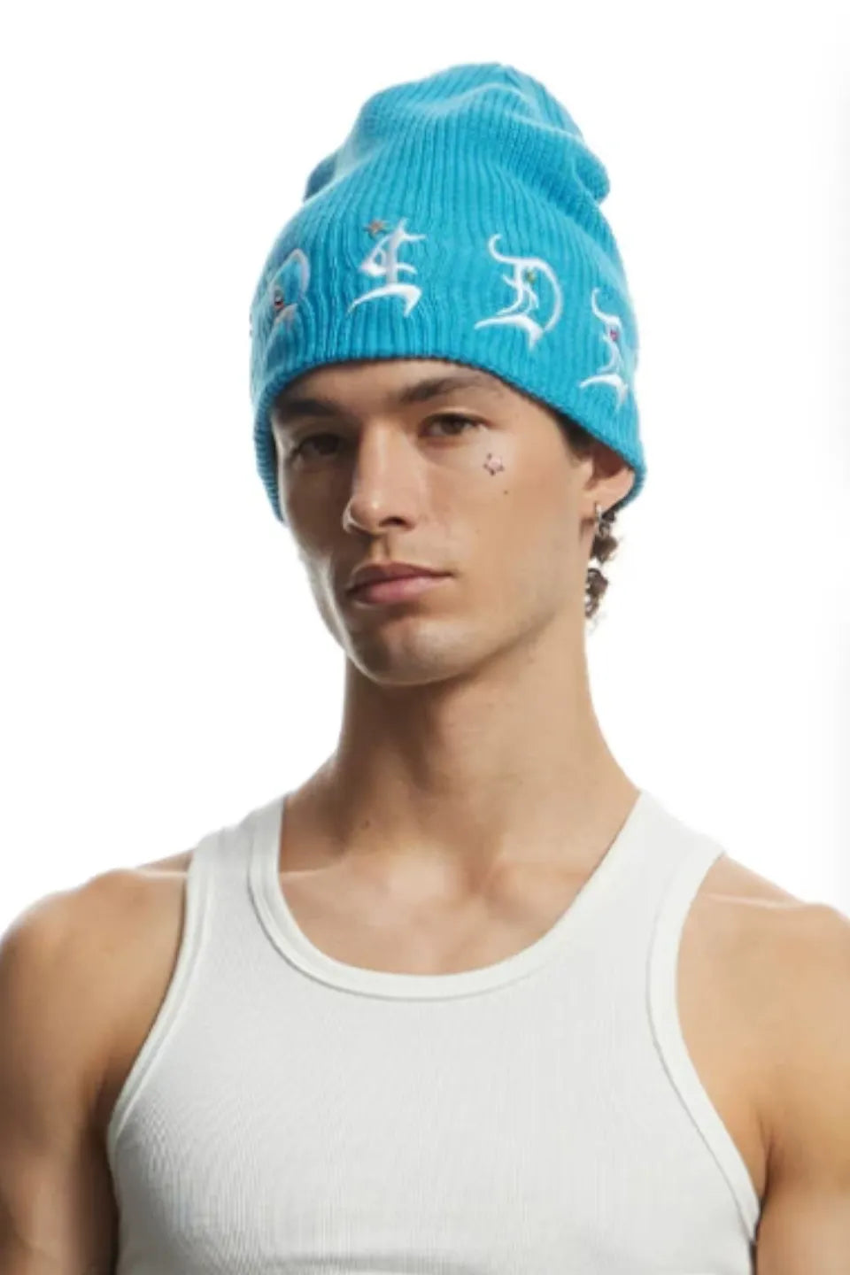 Star Nail Studded Gothic Logo Beanie