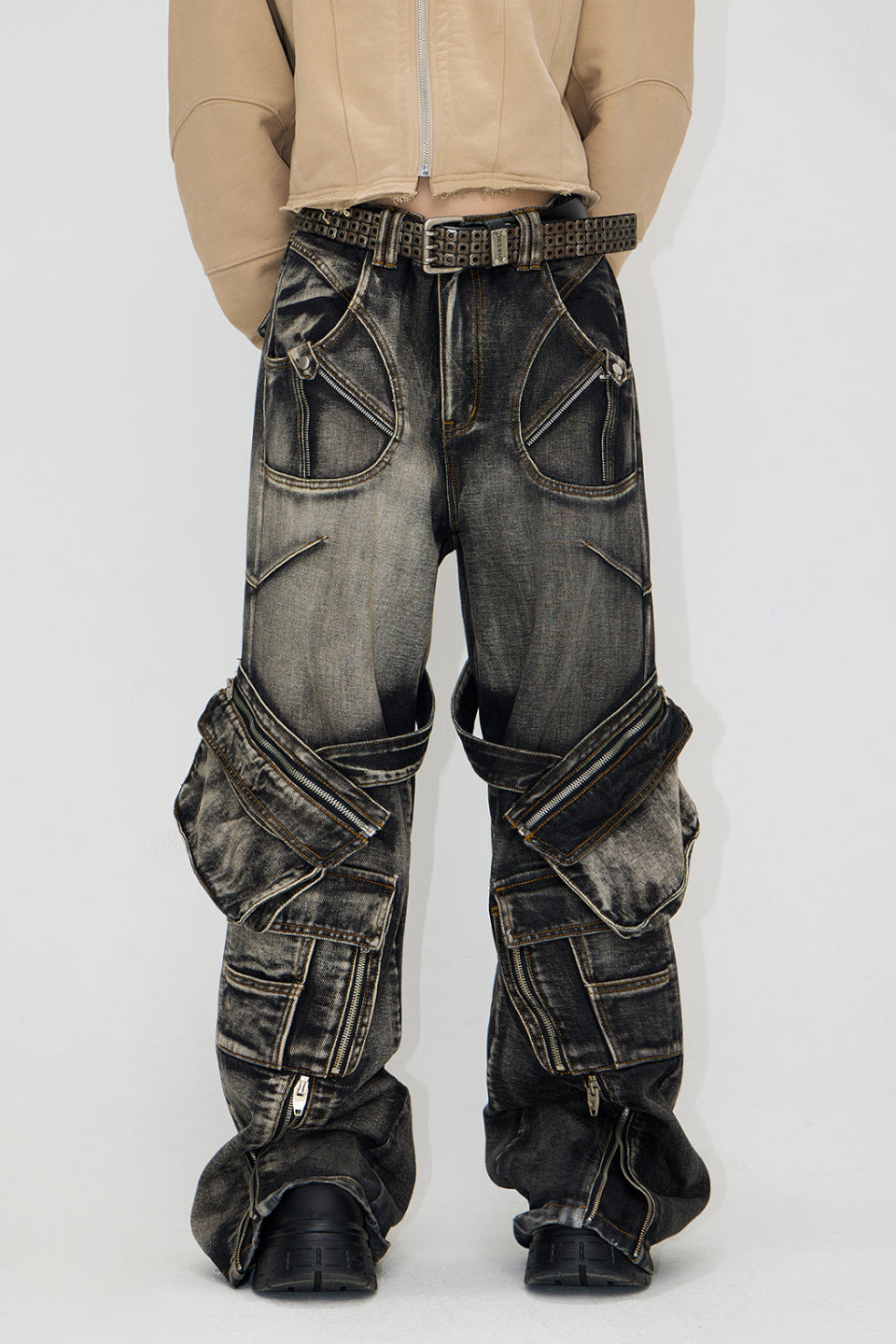 PEOPLESTYLE ピープルスタイル　Sサイズ　マルチポケットデニム PEOPLESTYLE*日本未入荷 マルチポケット/ヘビーデューティDenim