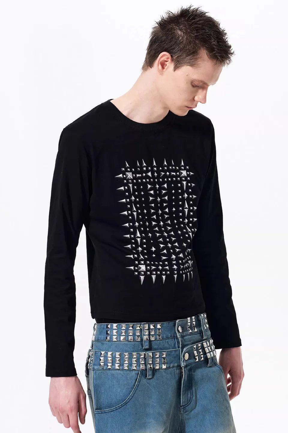 Studded Graphic LS Tee