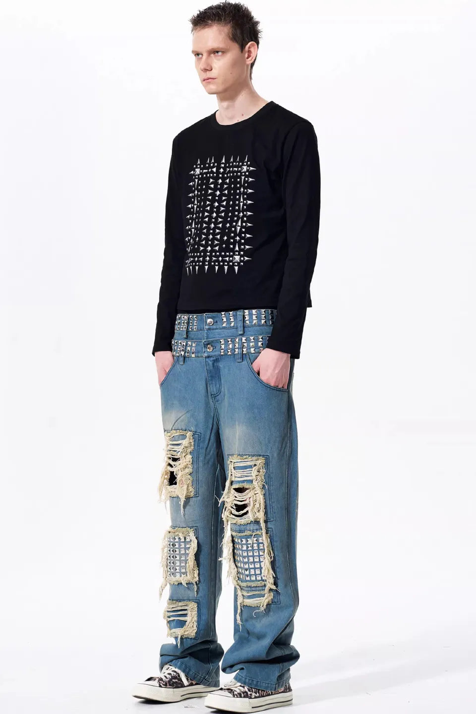 Studded Graphic LS Tee