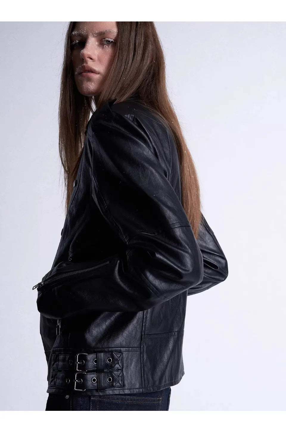 Studded Motorcycle Leather Jacket