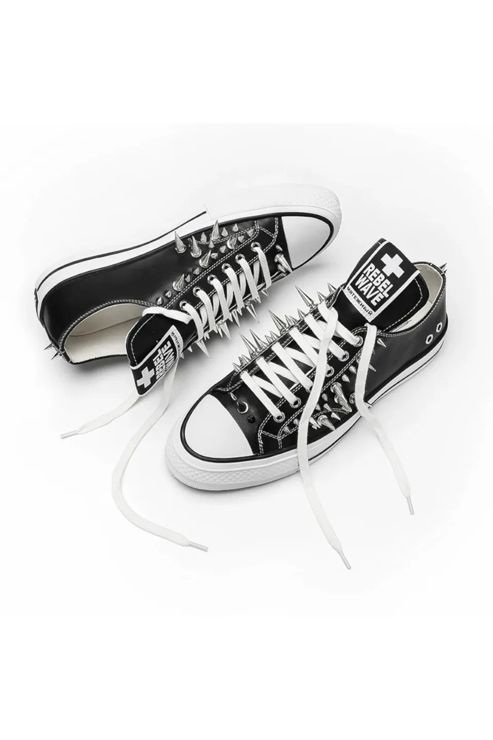 Studded Canvas Low Top Skate Shoes
