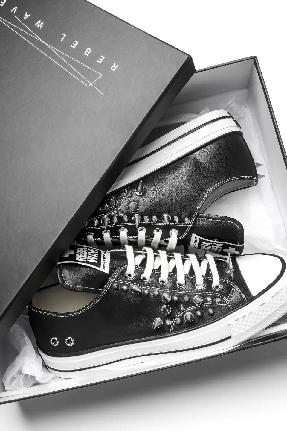 Studded Canvas Low Top Skate Shoes