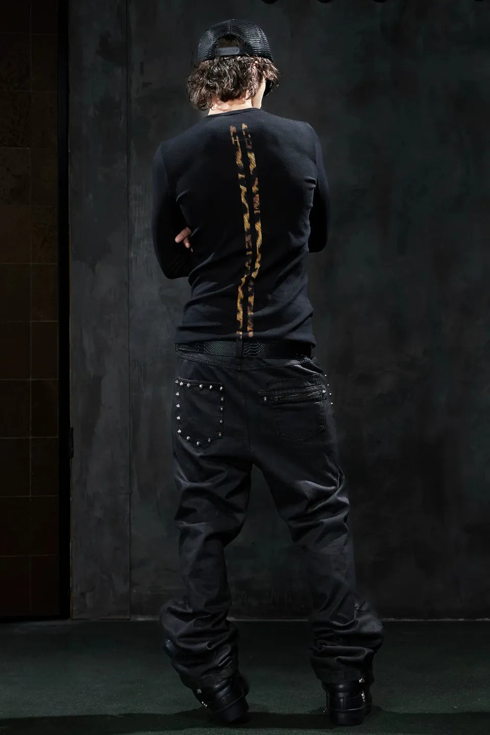 Studded Quilted PU Trucker Cap