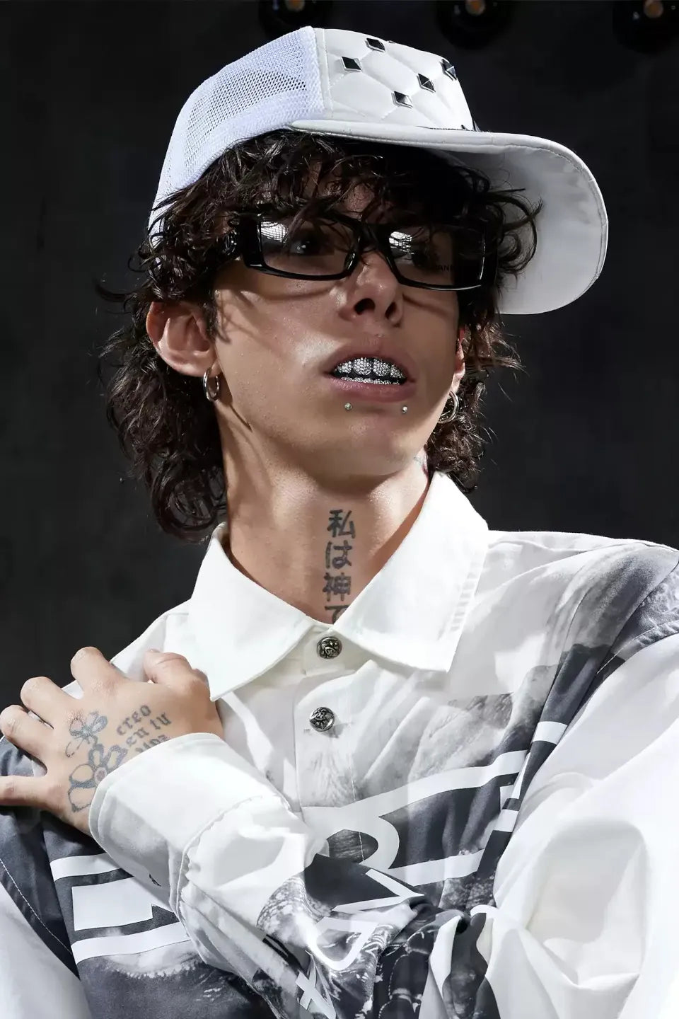 Studded Quilted PU Trucker Cap