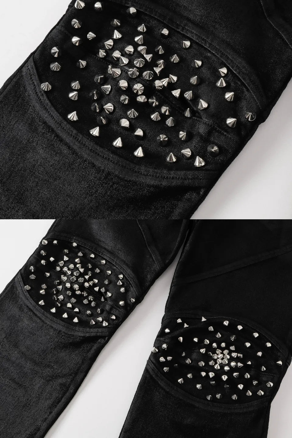 Studded Skinny Straight Denim