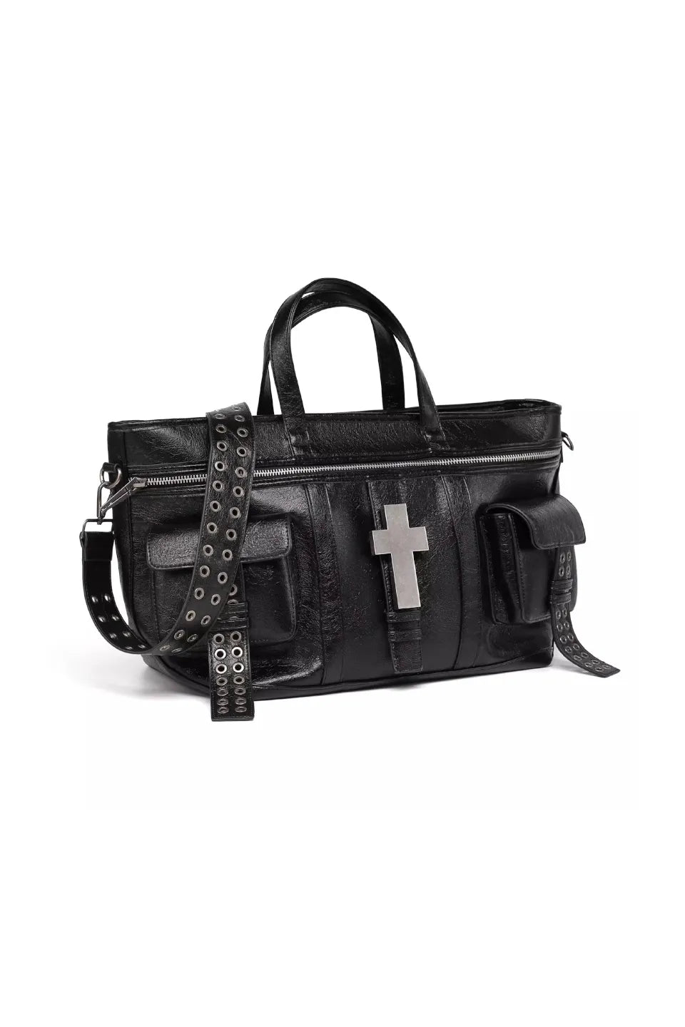 Ten Cross Burst Leather Shoulder Bag