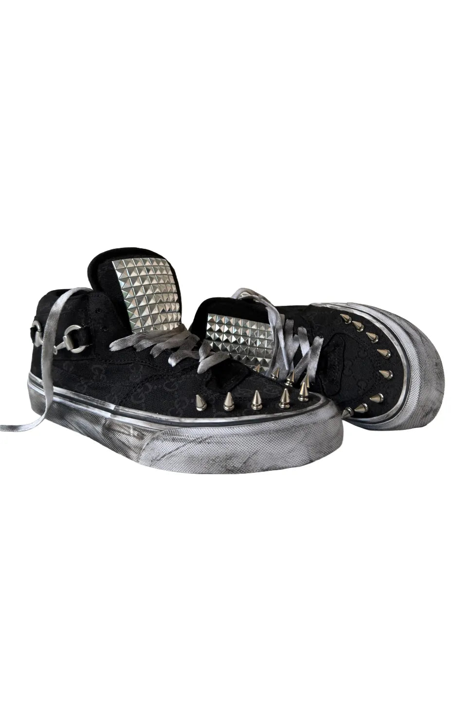 The Fake Friend Distressed Rivet Vulcanized Shoes