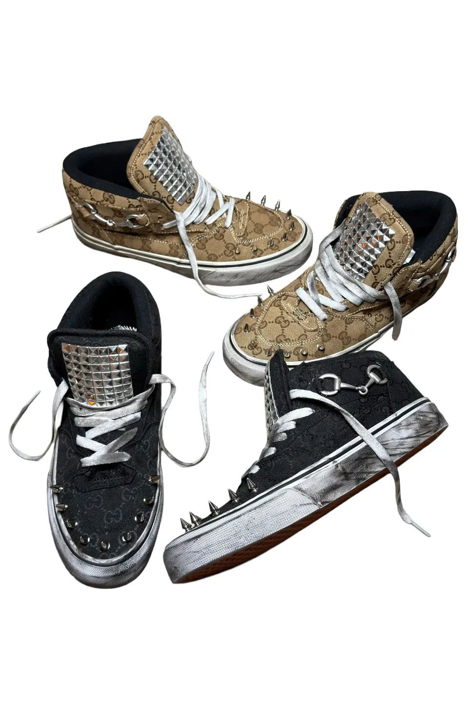 The Fake Friend Distressed Rivet Vulcanized Shoes