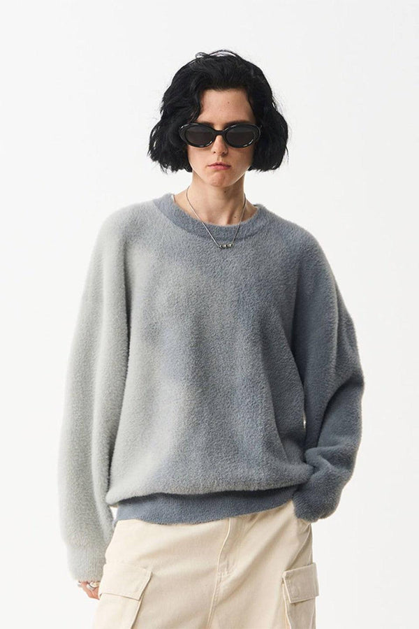 Three Colored Gradient Pullover Sweater