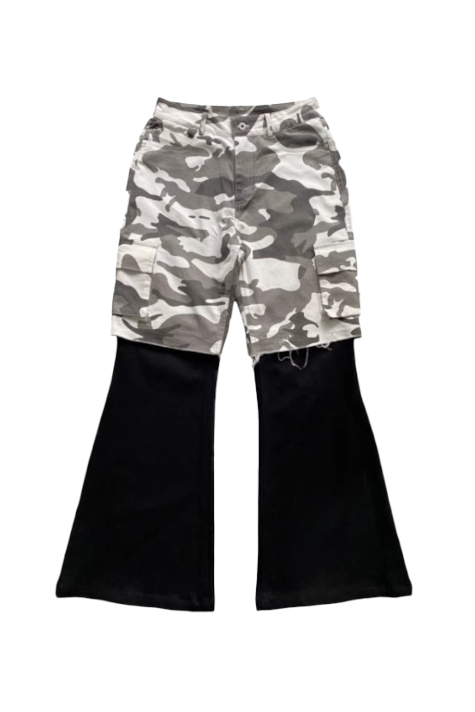 Three in One Deconstruction Camoflage Jeans