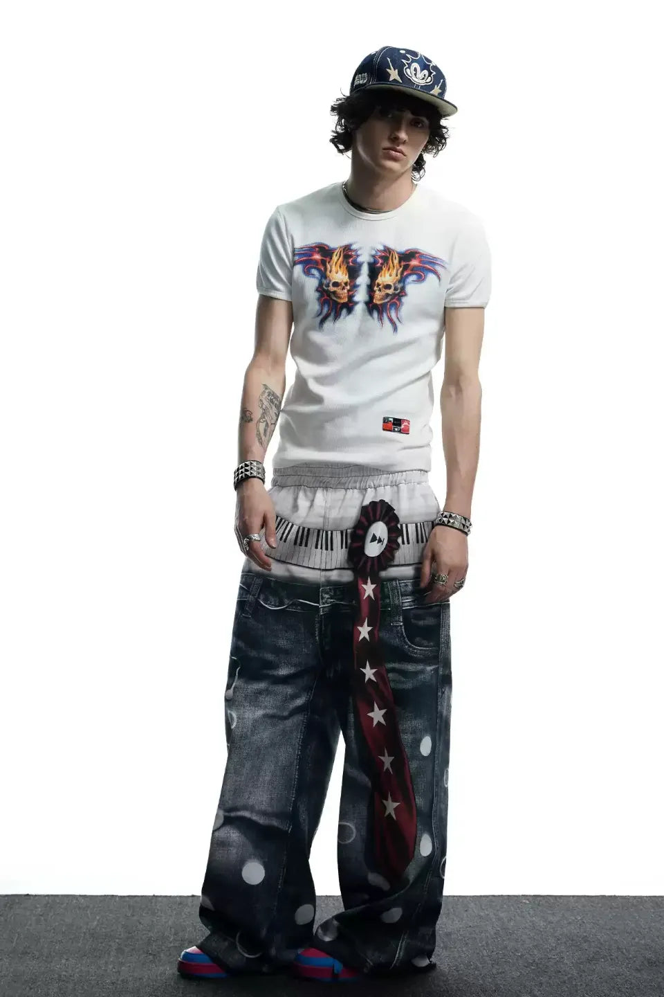 Tie Polka Dot All Over Print Sweatpants
