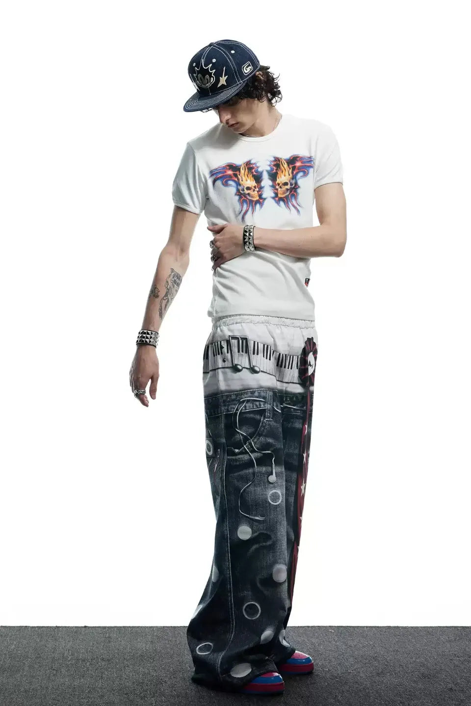 Tie Polka Dot All Over Print Sweatpants