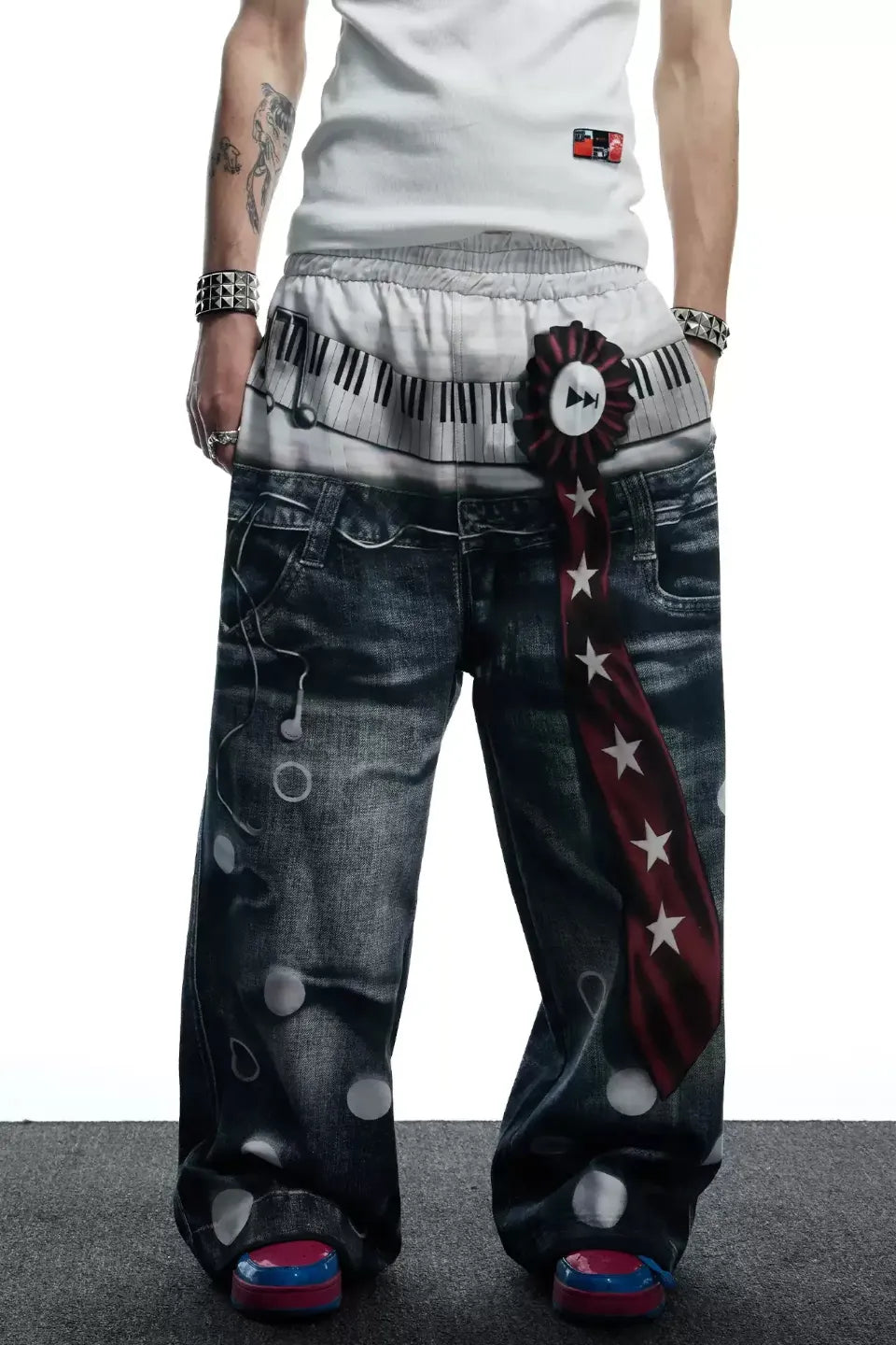 Tie Polka Dot All Over Print Sweatpants