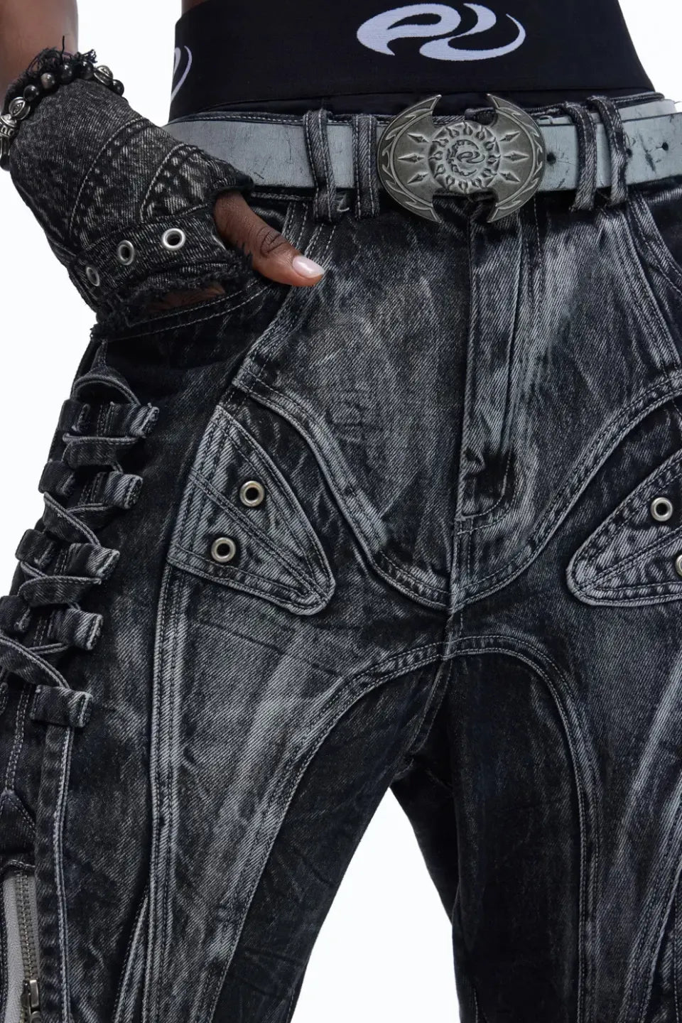 Top Grain Cowhide Axe Shaped Belt