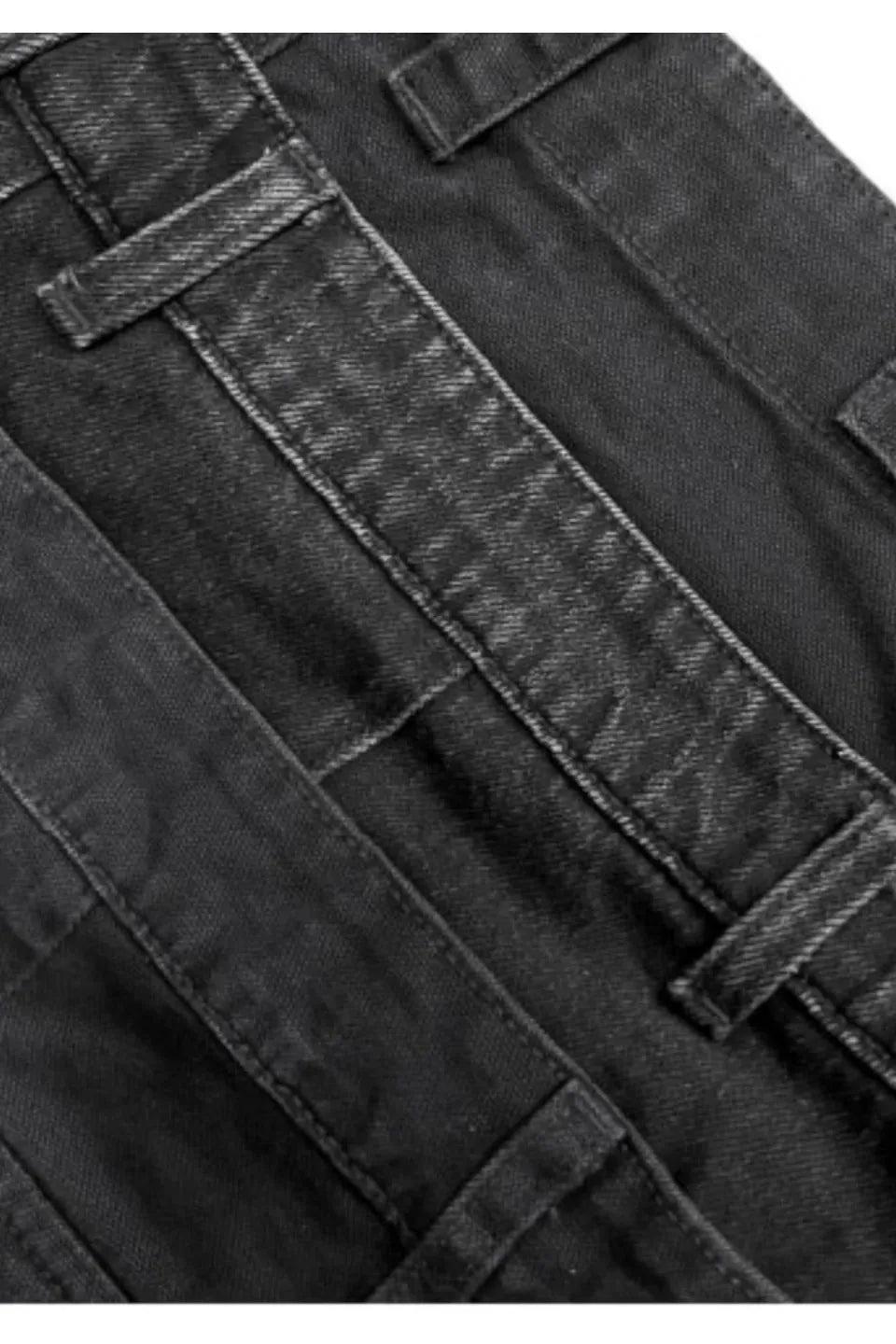 Triple Waistband Distressed Cargo Jeans