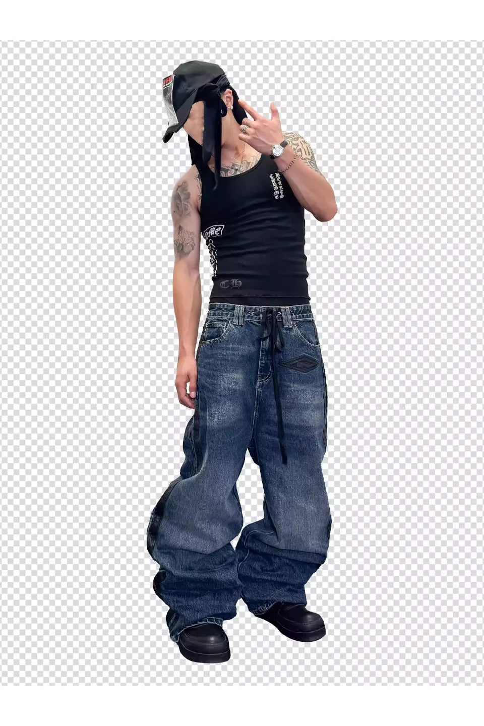 UMBRO Remake Y2K Retro Stripe Straight Leg Jean