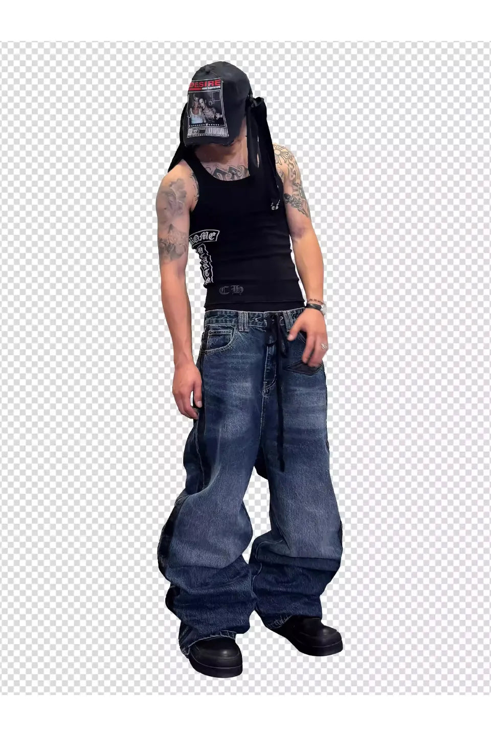 UMBRO Remake Y2K Retro Stripe Straight Leg Jean