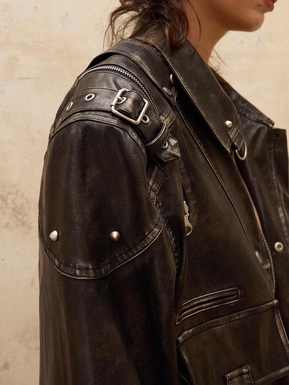 Vintage Brush Leather Jacket