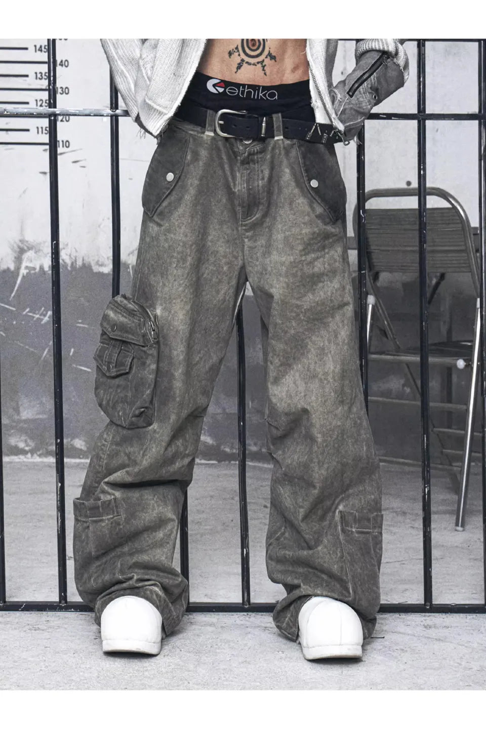 Vintage Distressed Paratrooper Pants