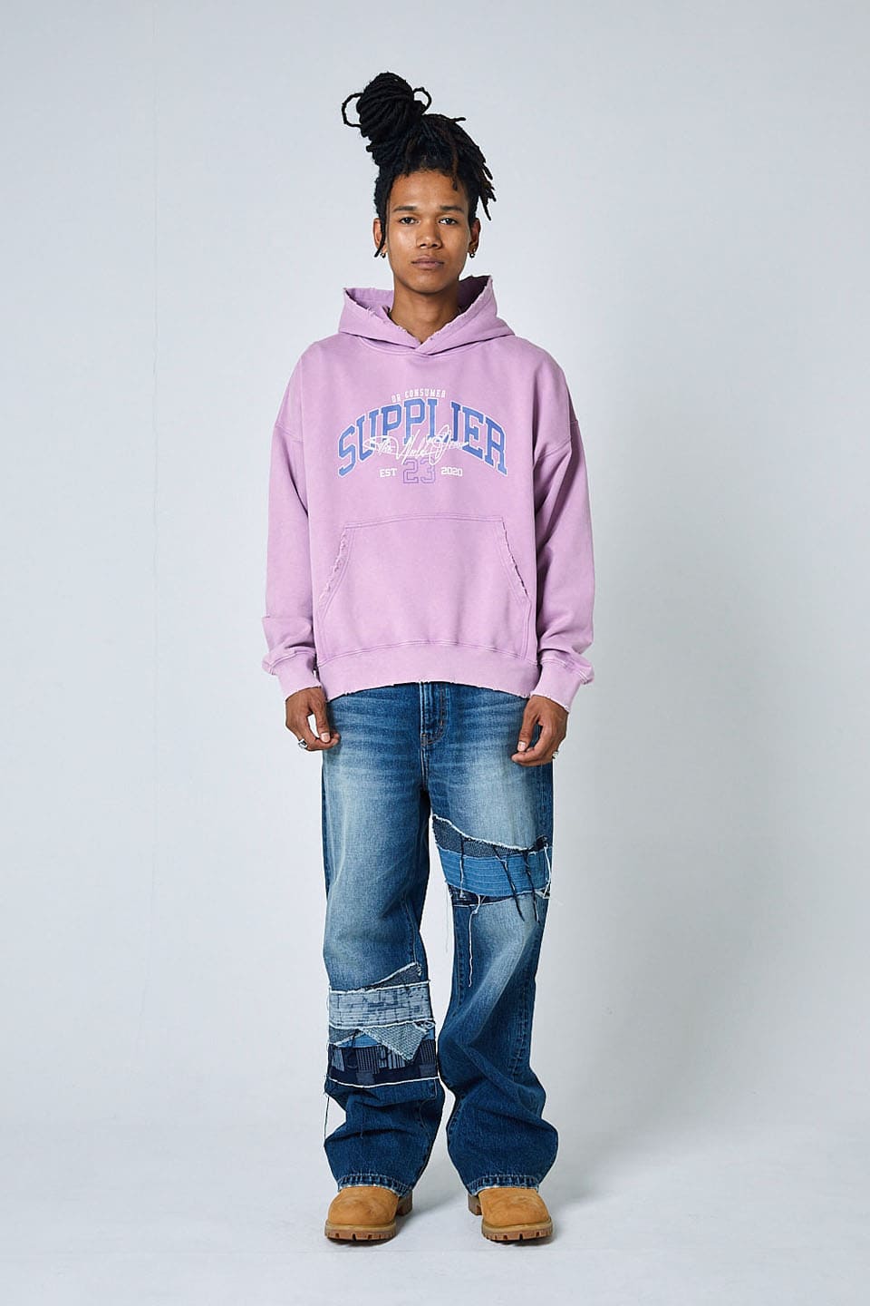 Vintage Wash College Logo Hoodie