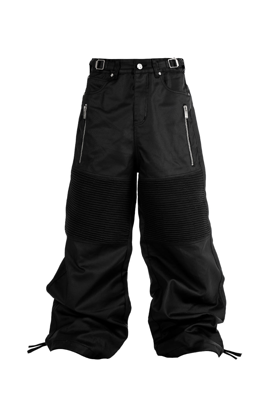 Vinyl Brush Wax Knee Baggy Cargo Pants